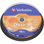 VERBATIM DVD-R AZO MATT SILVER 4.7GB SPINDLE 10-PACK 43523